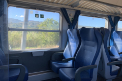 Indulás Agrigentoba, a vonat légkondis, kényelmes